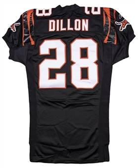 2001-2002 Corey Dillon Game Used Cincinnati Bengals Home Jersey Photo Matched To 11/17/2002 